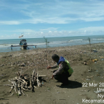 Pantai Nyamplungsari Sepi Pengunjung, Ka Spk Polsek Petarukan Lakukan Patroli Antisipasi Gangguan Kamtibmas